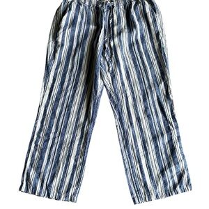 Vineyard Vines Striped Blue and White Linen Pants Vacation